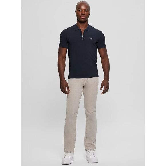 Guess NWT Dane Zip Polo Smart Blue XL - Picture 2 of 6